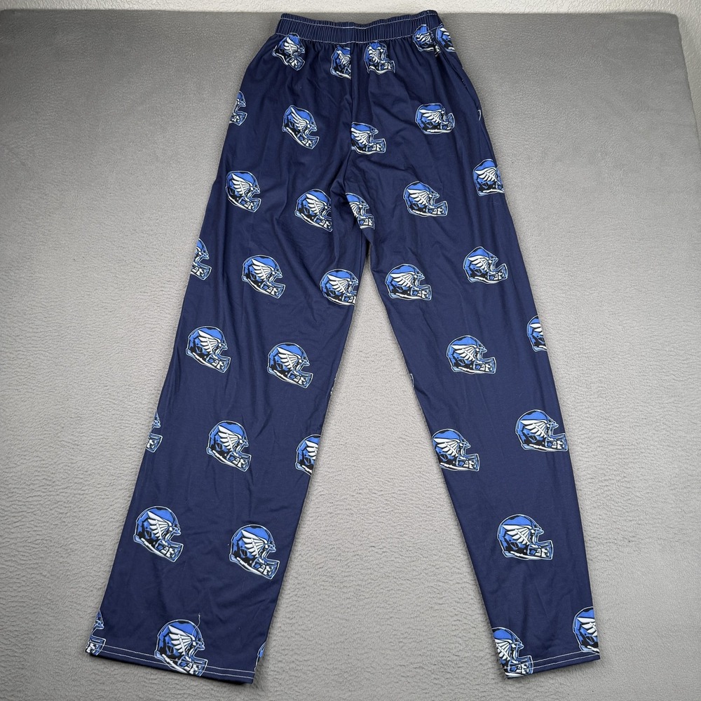 T-Birds Pajama Pants Mens XS Blue Football Helmet Print Lounge Sleep Pajamas - Picture 9 of 11